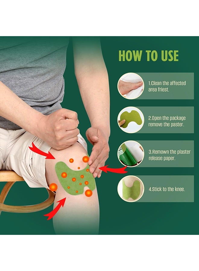 MQ 24 PCS Knee Patches, Pain Relief Patches, Warming Herbal Patches for Knee Patch, Herbal Natural Knee Joint Pain Relief Patch Knee Pain Treatment Plaster and Pads for Knee - Image 5
