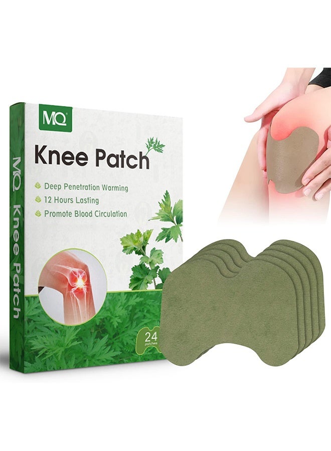 MQ 24 PCS Knee Patches, Pain Relief Patches, Warming Herbal Patches for Knee Patch, Herbal Natural Knee Joint Pain Relief Patch Knee Pain Treatment Plaster and Pads for Knee - Image 1