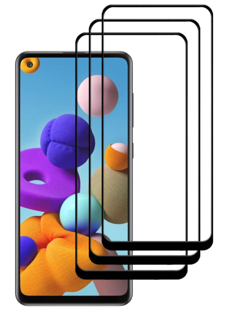 ACLIX 3 Pieces Antistatic ESD Dustproof Premium Quality High Definition Tempered Glass Screen Protector Designed For Samsung Galaxy A21s - Image 1