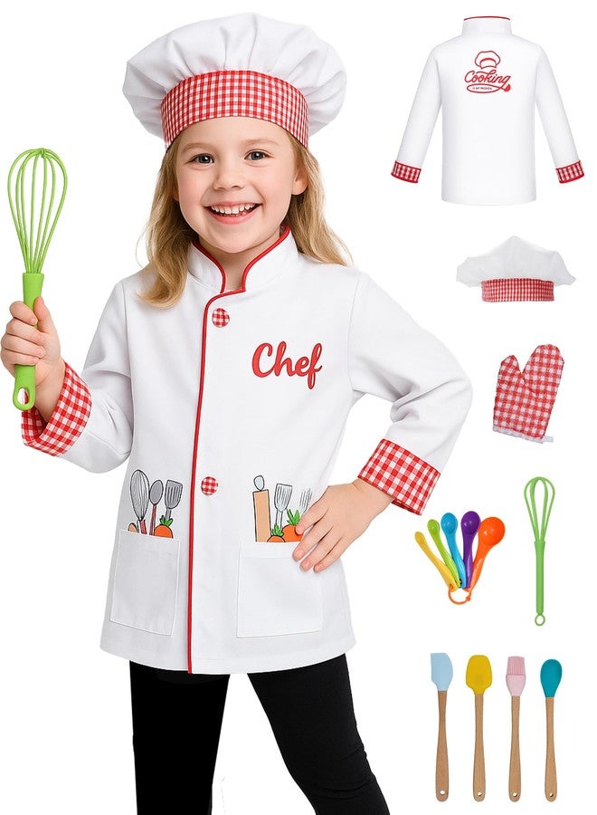 ANPHILE Chef Costume for Kids with Hat – Toddler Chef Outfit Cooking Baking Dress Up Set Career Day Costumes for Boys Girls - Image 1