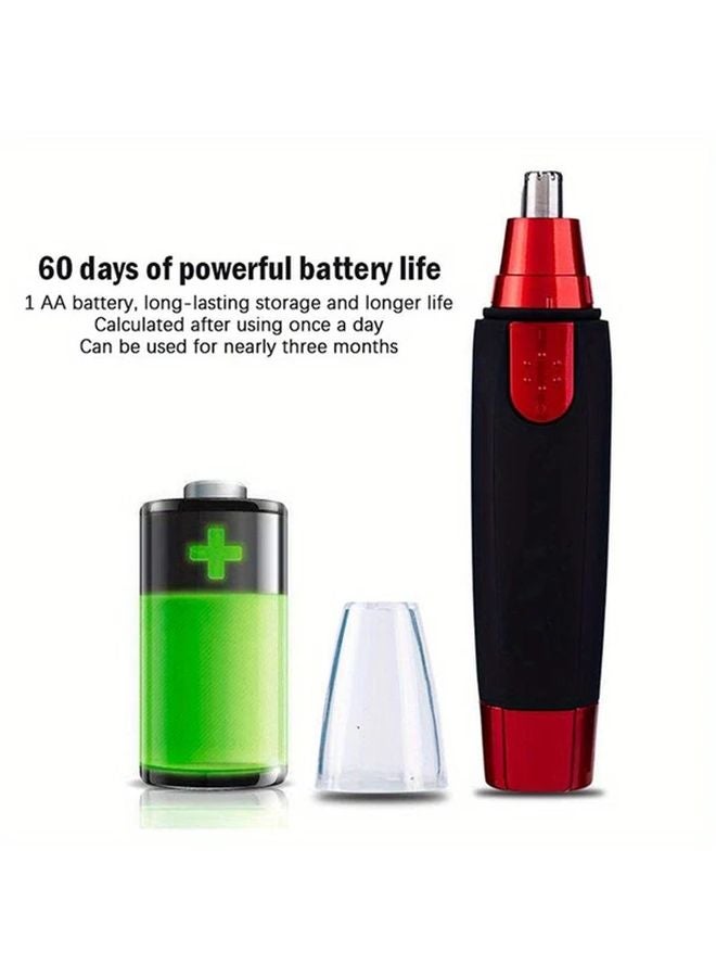 Black Cordless Nose Ear Hair Trimmer Painless Facial Eyebrow Shaver No Battery Needed - Image 4
