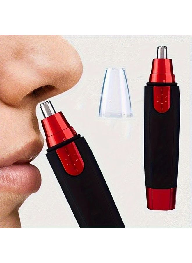 Black Cordless Nose Ear Hair Trimmer Painless Facial Eyebrow Shaver No Battery Needed - Image 2