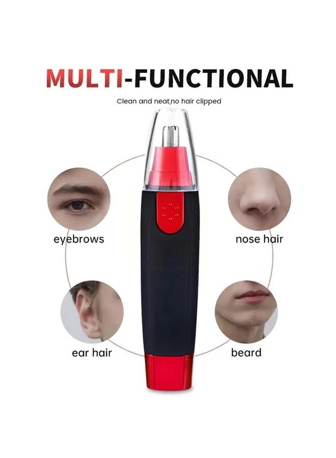 Black Cordless Nose Ear Hair Trimmer Painless Facial Eyebrow Shaver No Battery Needed - Image 5