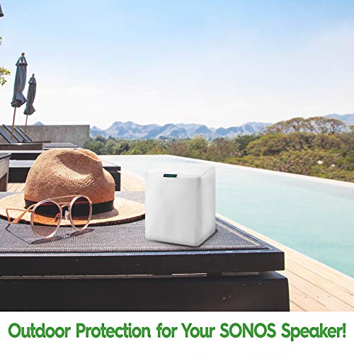 SoundCover Single White Outdoor Speaker Cover for Sonos Play:1 / One/One SL – 600D Weatherproof & UV-Resistant – Wall Mount Compatible - Image 5