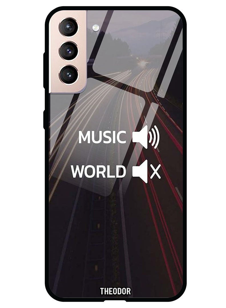 Theodor Protective Tempered Glass Case Cover Samsung Galaxy S21 PLUS  Music Word - Image 1