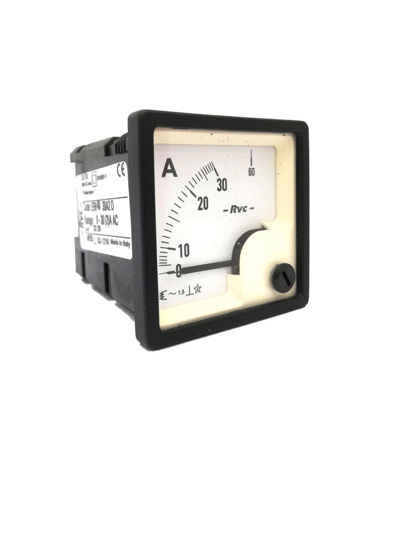 Generic AC Analogue Panel Ammeter 48x48 - Direct Type - ERI48A2D Revalco Italy  - Image 2