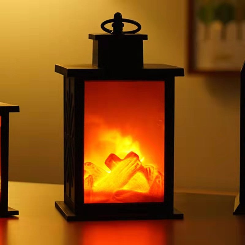 LED flame light box fashion retro style   room atmosphere Decoration lamp house modeling lamp - Image 4
