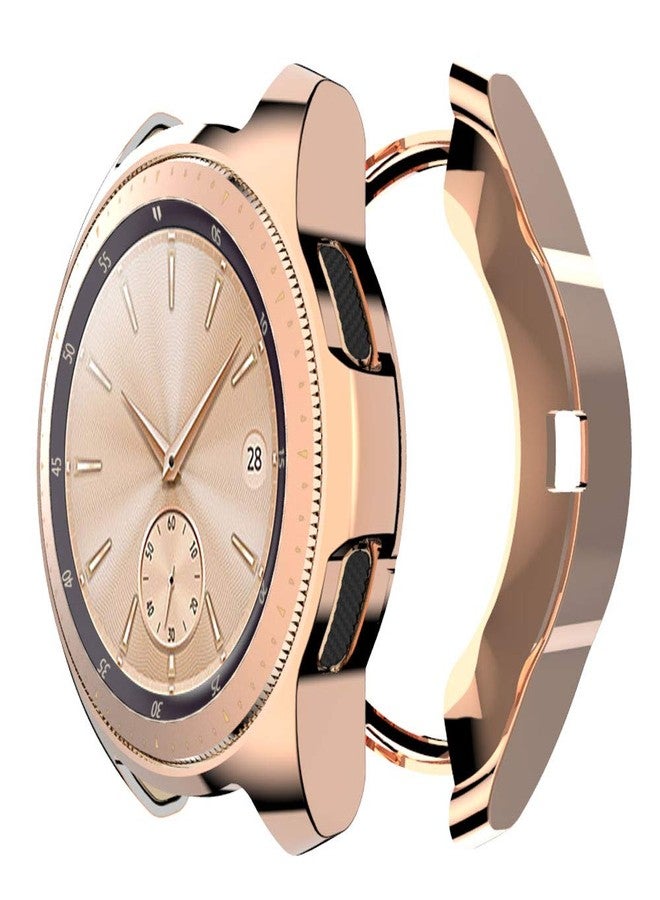 Suoman 3-Pack for Samsung Galaxy Watch 42mm Case, Soft Plated TPU All-Around Protective Bumper Cover Case for Samsung Galaxy Watch 42mm Smartwatch-Rose Gold+Rose Gold+Clear - Image 2