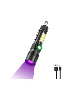 PROTON UV Flashlight Black Light, 3 in 1 Super Bright Small Rechargeable Flashlights 3000 High Lumens, Waterproof Magnetic LED Flashlight, 7 Modes Pocket Flash Light  - Image 1