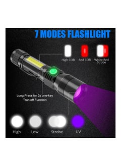 PROTON UV Flashlight Black Light, 3 in 1 Super Bright Small Rechargeable Flashlights 3000 High Lumens, Waterproof Magnetic LED Flashlight, 7 Modes Pocket Flash Light  - Image 4