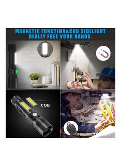 PROTON UV Flashlight Black Light, 3 in 1 Super Bright Small Rechargeable Flashlights 3000 High Lumens, Waterproof Magnetic LED Flashlight, 7 Modes Pocket Flash Light  - Image 3