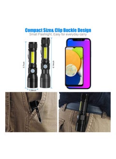 PROTON UV Flashlight Black Light, 3 in 1 Super Bright Small Rechargeable Flashlights 3000 High Lumens, Waterproof Magnetic LED Flashlight, 7 Modes Pocket Flash Light  - Image 5