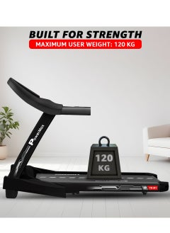 PowerMax Fitness PowerMax Fitness Urbantrek™ Td-M1 (4Hp Peak) Treadmill For Home, Cardio Training, With 2 Level Manual-Incline, 12 Pre-Set Programs, Max User Weight 120Kg, Max Speed 14Km/Hr,  - Image 3