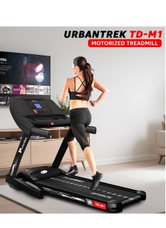 PowerMax Fitness PowerMax Fitness Urbantrek™ Td-M1 (4Hp Peak) Treadmill For Home, Cardio Training, With 2 Level Manual-Incline, 12 Pre-Set Programs, Max User Weight 120Kg, Max Speed 14Km/Hr,  - Image 4