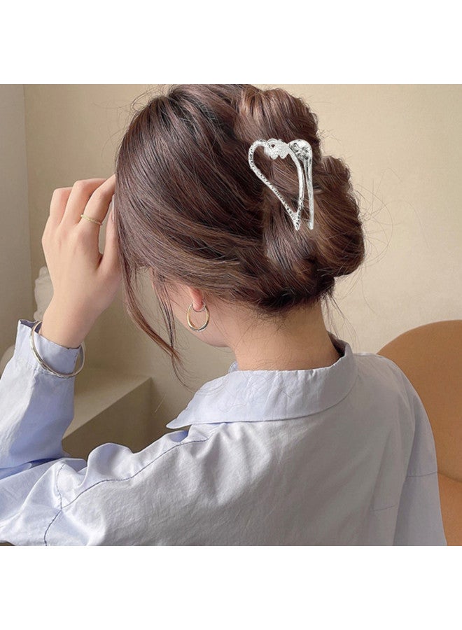 pincai Piece Set~summer Irregular Heart Hollow Out Hair Claw High-end Back Of The Head Updo Hair Clip Hair Accessories - Image 4