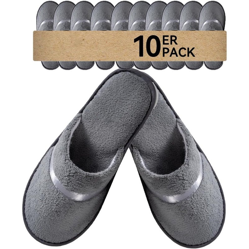 Luxury Crystal Velvet Slippers, 10 Pairs - Image 1