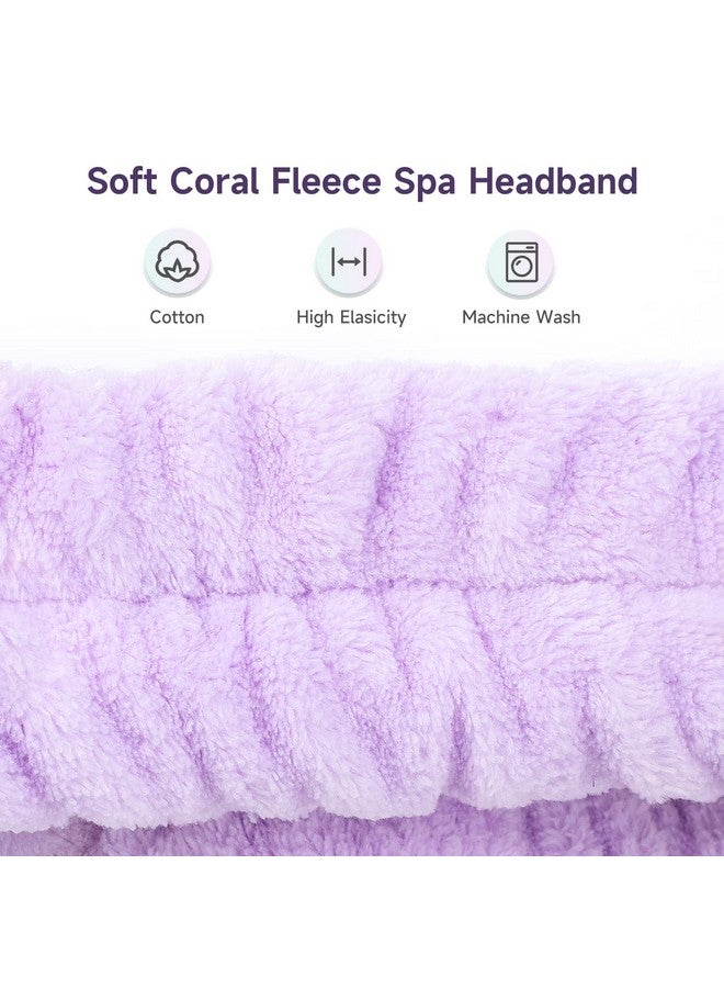 WSYUB Spa Headband 8Pcs Makeup Headbandheadband For Washing Face Shower Skin Care Fluffy Spa Headband For Woman Girl Teens Slumber Party Supplies - Image 5