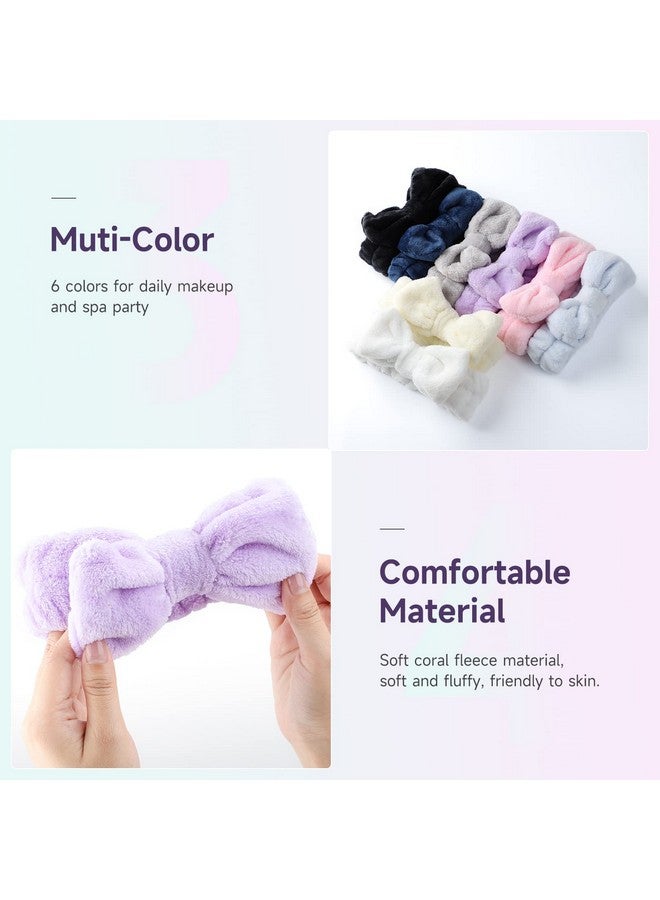 WSYUB Spa Headband 8Pcs Makeup Headbandheadband For Washing Face Shower Skin Care Fluffy Spa Headband For Woman Girl Teens Slumber Party Supplies - Image 4