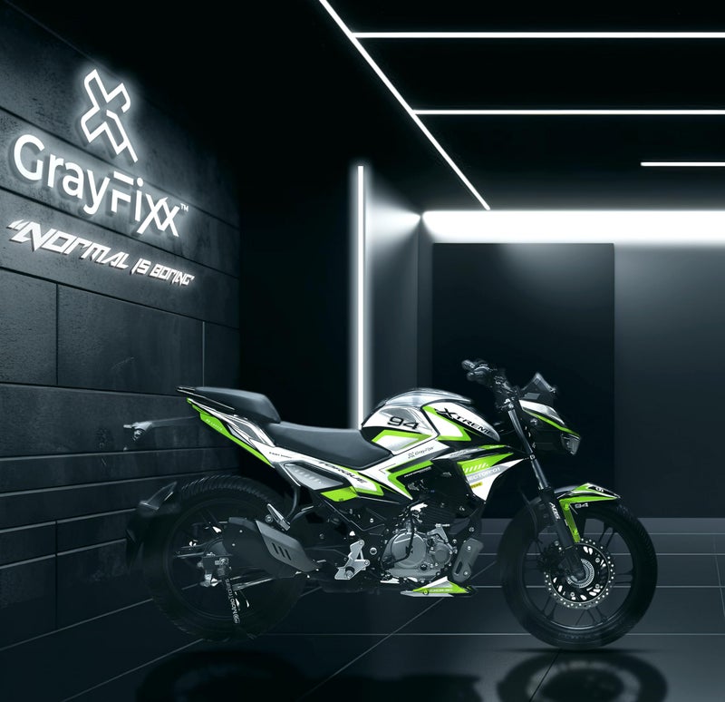 Grayfixx Torque Edition Full Body Sticker for Xtreme 125R | Made in Premium Gloss Vinyl with FPF (Fade Protection Film), Water Proof, Precut Sticker, Pack of 1 for Both Side with 2 Years Warranty - Image 1