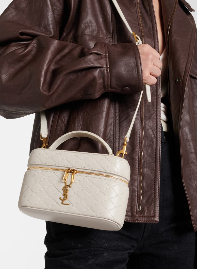 Yves Saint Laurent Luxury Gaby Mini Vanity Bag, Women's Travel Vanity Bag, Women's Tote Bag, Women's Hand Bag, Women's Shoulder Bag, Women's Cross Body Glossy-White - Image 1