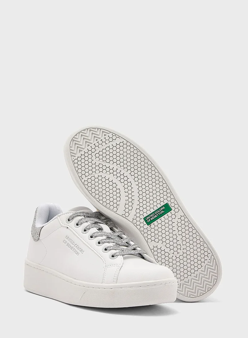 UNITED COLORS OF BENETTON Lace Up Low Top Sneakers