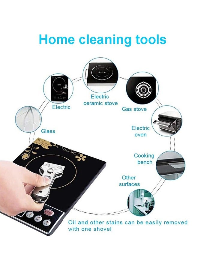 Stainless Steel Scraper Tool,Multi-Purpose Grout Stove Cleaner Cleaning Razor for Tough Stains(1 x Scraper & 5 x Blades)  - Image 4