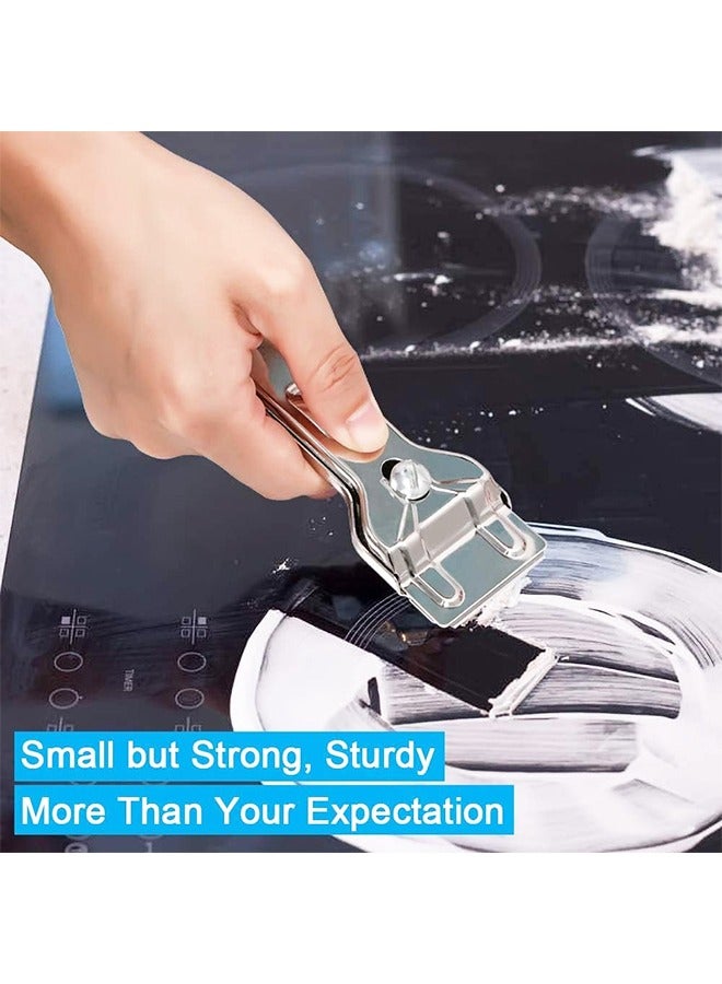 Stainless Steel Scraper Tool,Multi-Purpose Grout Stove Cleaner Cleaning Razor for Tough Stains(1 x Scraper & 5 x Blades)  - Image 5