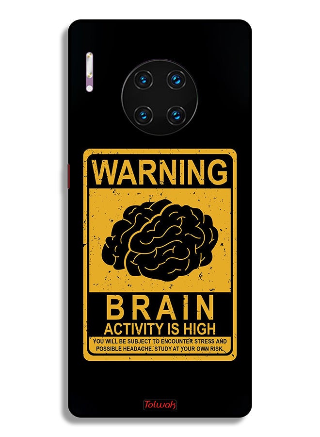 Tolwak Huawei Mate 30 Pro 4G Protective Case Cover Warning Brain Activity Is High - Image 2