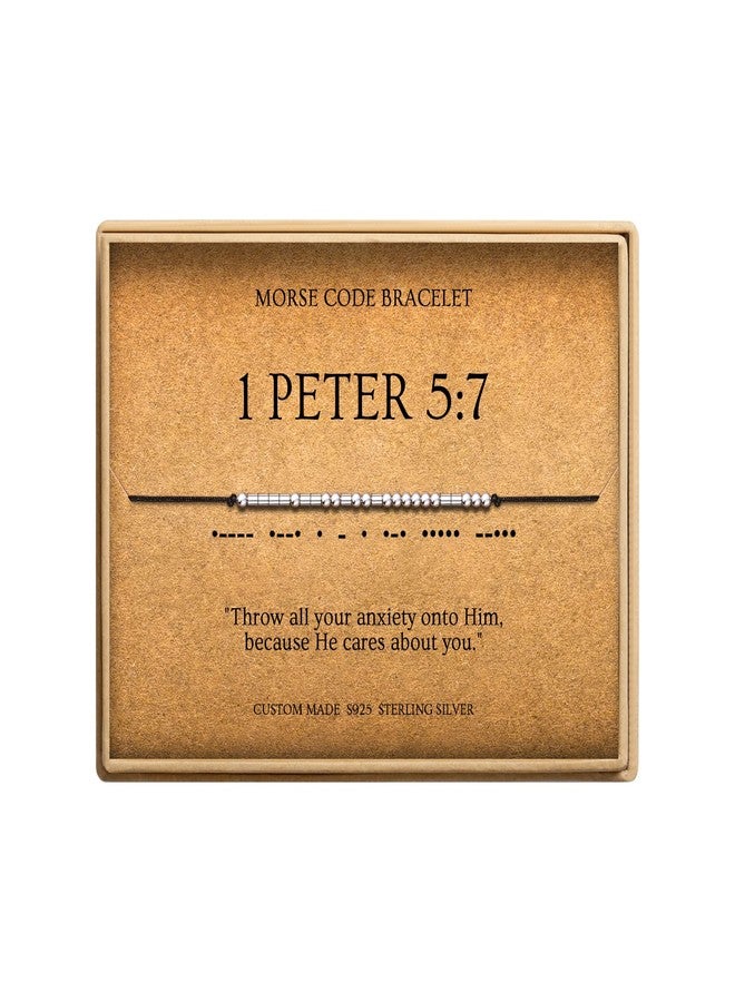 Loved Creations Morse Code Bible Verse Braclet Encouragement Bracelets Gift for Best Friends Christian Gifts, Sterling Silver , no gemstone - Image 1