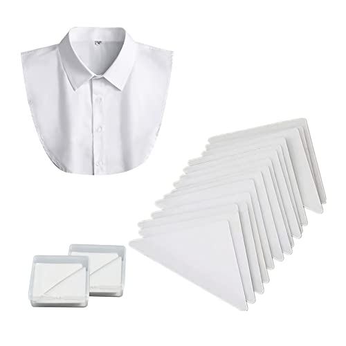 Woonsoon 120pcs Thickened PVC Collar AntiWarping Edge Shaper Collar Extenders No Curl Collar Shirt Collar Stays for Collar Stays 120 Pcs - Image 1