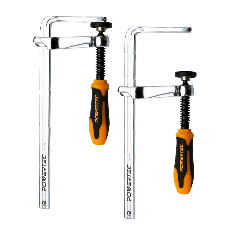 POWERTEC Quick Screw Guide Rail Clamps for BOW XTENDER Fences, MFT Table, Track Saw Guide Rail System, 7â€ Capacity x 2-3/8â€ Throat Depth, 400lbs Clamping Force - 2PCs (71409) - Image 1