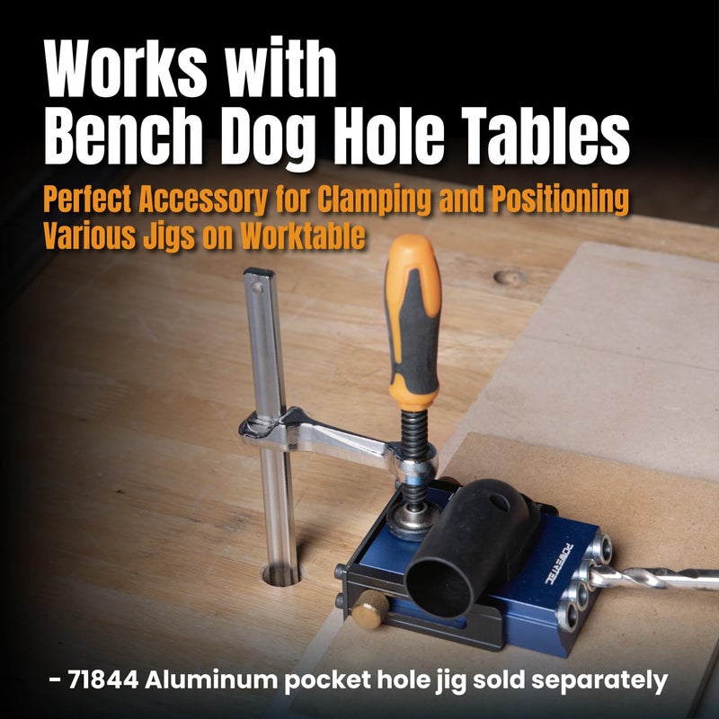 POWERTEC Quick Screw Guide Rail Clamps for BOW XTENDER Fences, MFT Table, Track Saw Guide Rail System, 7â€ Capacity x 2-3/8â€ Throat Depth, 400lbs Clamping Force - 2PCs (71409) - Image 5