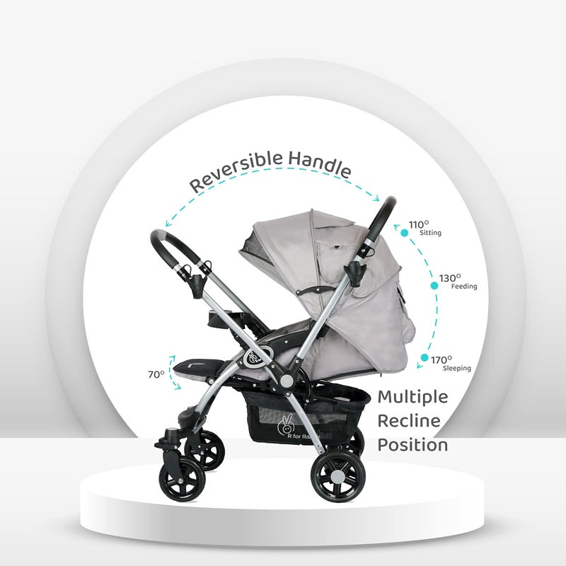 R for Rabbit Premium Chocolate Ride Baby Stroller - Rainbow - Image 3