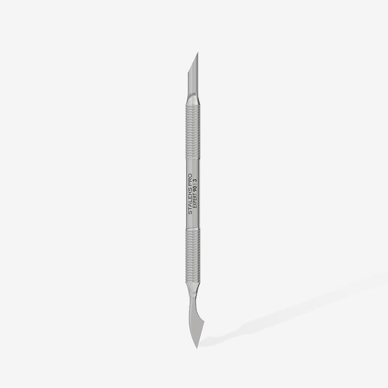ستالكس برو Staleks Pro Manicure Pusher Expert 90 Type 3، عبوة تحتوي على قطعتين؛ أداة متخصصة لإزالة الجلد الميت من حول الأظافر، مصنوعة من الفولاذ المقاوم للصدأ، مناسبة للمانيكير والبيديكير (PE-90/3). - Image 3