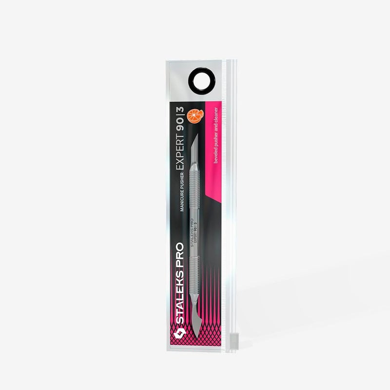 ستالكس برو Staleks Pro Manicure Pusher Expert 90 Type 3، عبوة تحتوي على قطعتين؛ أداة متخصصة لإزالة الجلد الميت من حول الأظافر، مصنوعة من الفولاذ المقاوم للصدأ، مناسبة للمانيكير والبيديكير (PE-90/3). - Image 2
