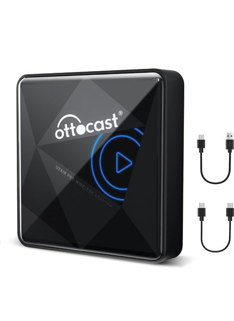 OTTOCAST Wireless Carplay Adapter for iPhone, Wireless Apple Carplay Dongle for iOS Plug Play Automatic Connection Wireless Compatible with Factory Wired Carplay Vehicle