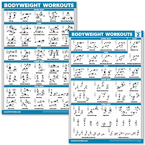 Palace Learning 2 Pack - Bodyweight Workout Exercise Poster Set - Volume 1 & 2 - Laminated Body Weight Exercise Chart - (18" x 24") - Image 5