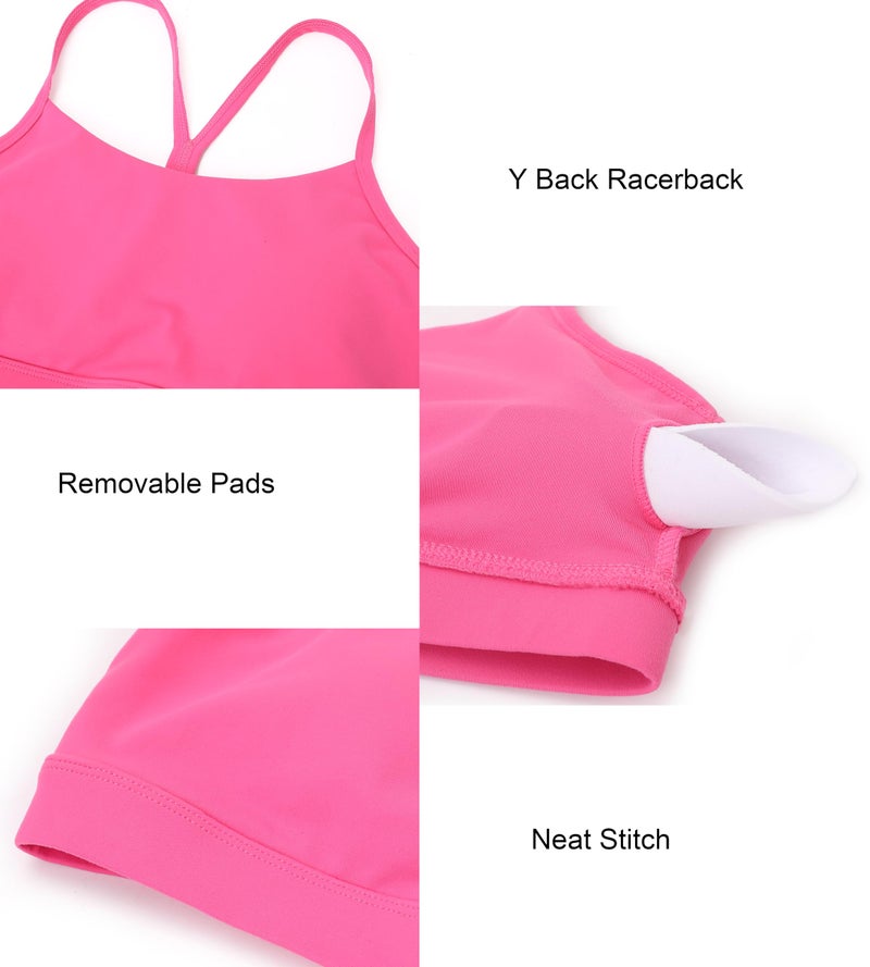 Women's Racerback Sports Bra Light Support Yoga Bra with Removable Pads - Image 4