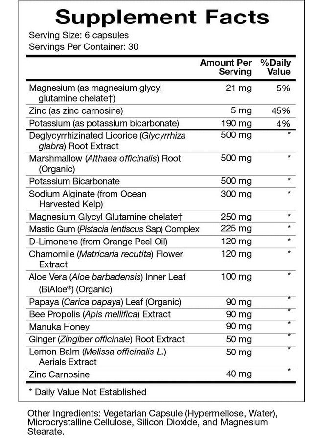 Natura Health Products Natura Health Products Digest Mend Supplement - Encourages Healthy gastric microboime* - Featuring Deglycyrrhizinated Licorice (DGL), Aloe Vera, Marshmallow, Mastic Gum, & Chamomile (180 Capsules) - Image 2