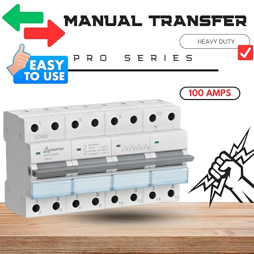 GADITES Dual Power Manual Control Transfer Switch, 100A (3-Phase) - Image 2
