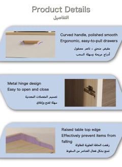 إيه جي دي خزانة قهوة MDF مع سعة تخزين كبيرة لغرفة المعيشة أو المكتب 80*40*90 سم  - Image 5