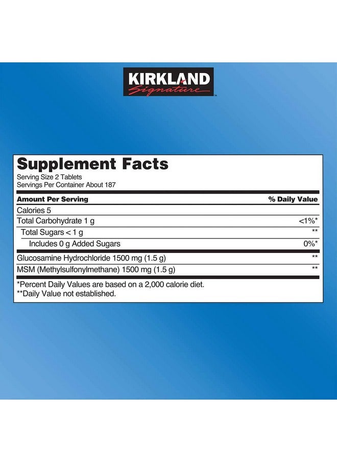Kirkland Signature - Extra Strength Glucosamine Extra Strength Hcl With Msm 375 Tablets By Extra Strength Glucosamine Extra Strength Hcl With Msm - Image 1