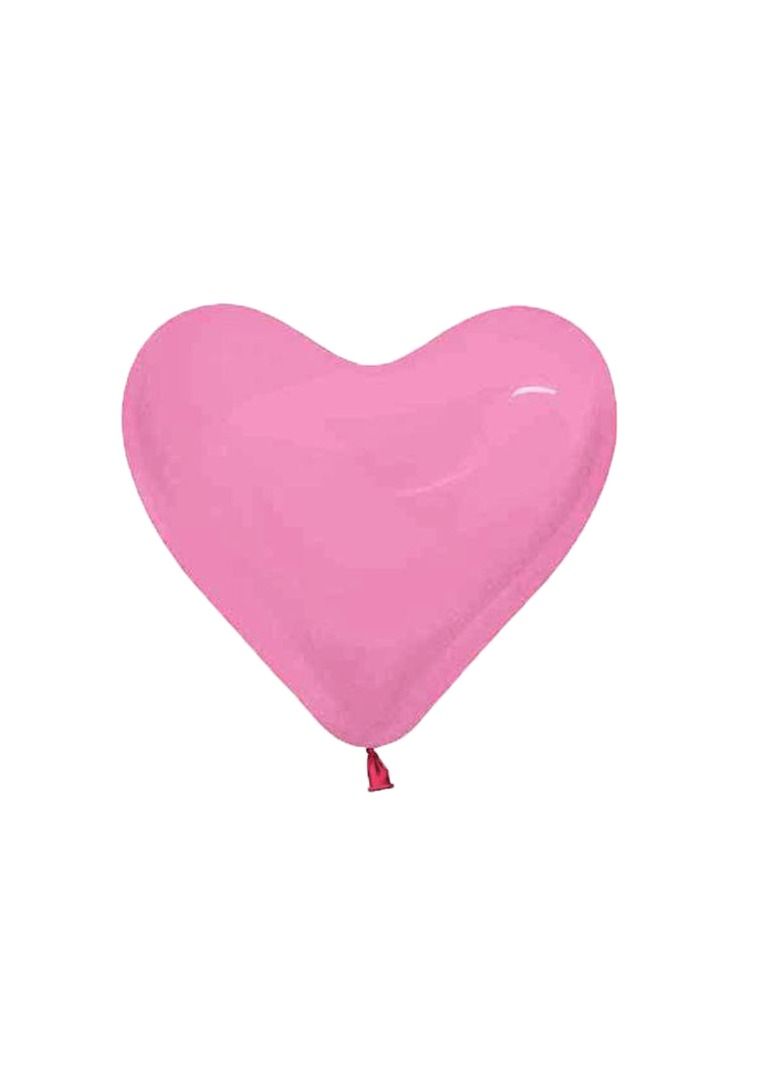 Sempertex 12-Inch Heart Latex Balloons Pink color - Image 1