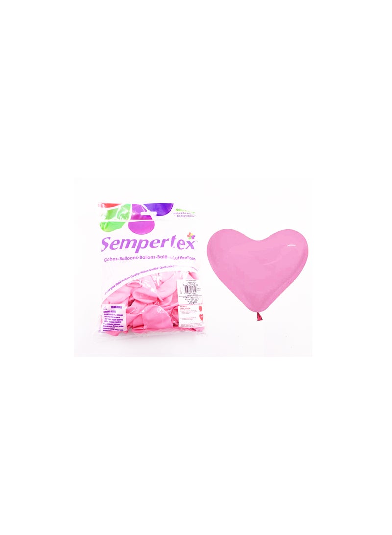 Sempertex 12-Inch Heart Latex Balloons Pink color - Image 3