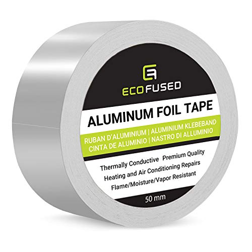 Eco-Fused Adhesive Aluminum Foil Tape - for Heating and Air Conditioning Repairs - Thermally Conductive - Flame/Moisture/Vapor Resistant - Heat and Light Reflective (2 inch x 27 Yards) - Image 1