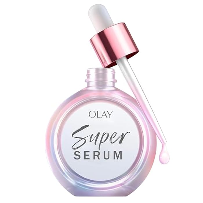 Olay Super Serum - Niacinamide, Vitamin C & E, Collagen Peptide, AHA - 5-in-1 Skin Care Benefits for Face - Healthy Glow, Brightening, Hydrating, Smoothing, Firming, Evens Tone, Anti-Aging, 1.0 Oz - Image 1