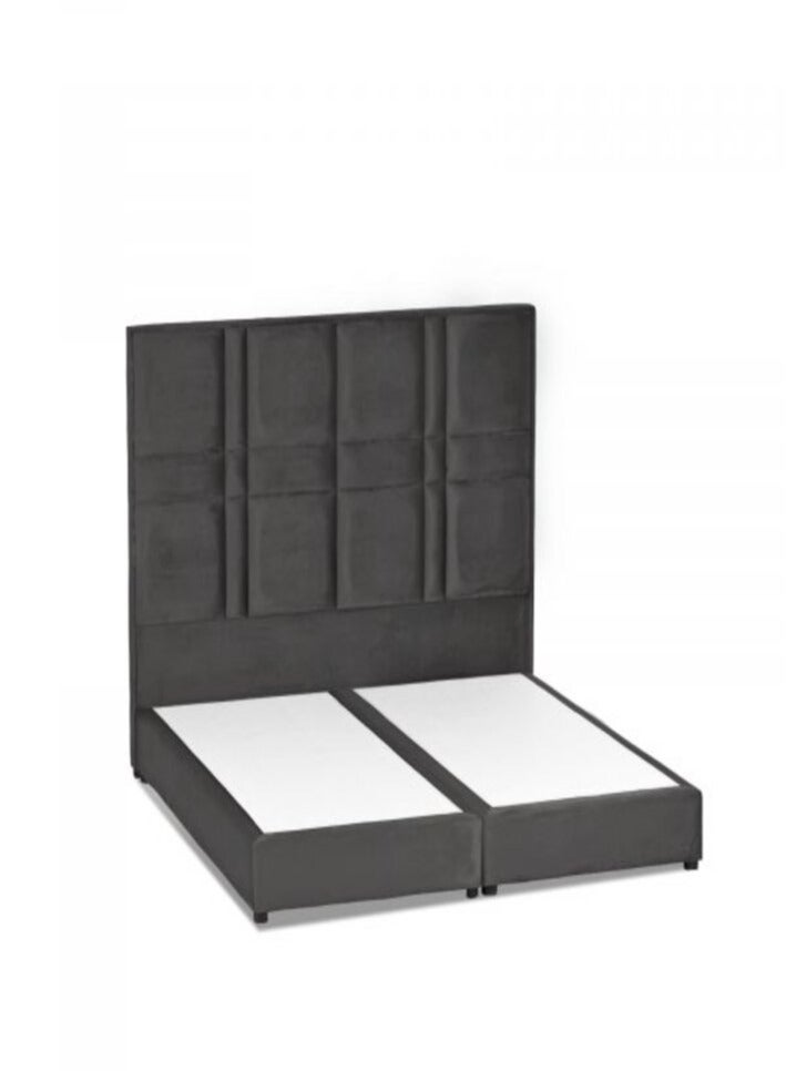 House One Narjis | Velvet Bed Frame - Dark Grey  - Image 2