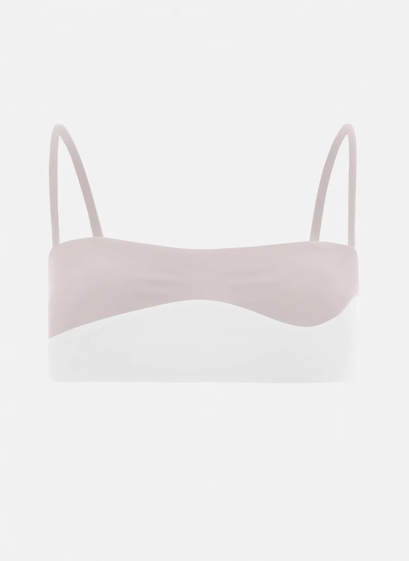 ليتشي توب بيكيني مزدوج باحزمة اكتاف رفيعة