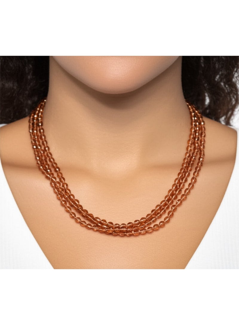Pretty Precious Cubic Zirconia Mala Necklace for Women | Elegant CZ Beaded Long Necklace | Sparkling Fashion Jewellery for Parties & Special Occasions - Image 2