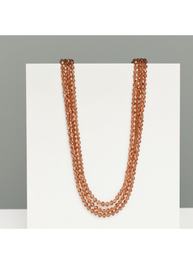 Pretty Precious Cubic Zirconia Mala Necklace for Women | Elegant CZ Beaded Long Necklace | Sparkling Fashion Jewellery for Parties & Special Occasions - Image 1